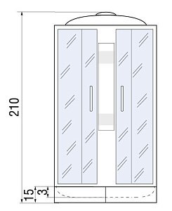 Душевая кабина River Nara Light 15 90x90 МТ купить в интернет-магазине Sanbest