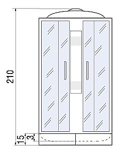 Душевая кабина River Nara Light 15 90x90 МТ купить в интернет-магазине Sanbest