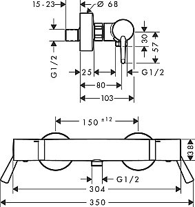 Термостат для душа Hansgrohe Ecostat Comfort Care 13117000 купить в интернет-магазине сантехники Sanbest