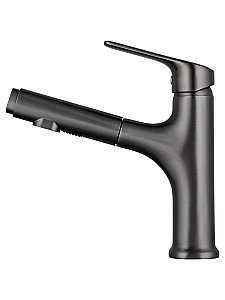 Смеситель для раковины с выдвижным изливом WONZON & WOGHAND WW-AE4151-BGG темный графит купить в интернет-магазине сантехники Sanbest