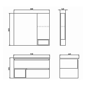 Тумба с раковиной Comforty Турин-90М 00-00014644 дуб белый для ванной в интернет-магазине Sanbest
