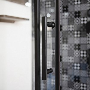 Душевая кабина Esbano Elegancia ESB-1280CKR 120x80 стекло прозрачное/профиль черный купить в интернет-магазине Sanbest