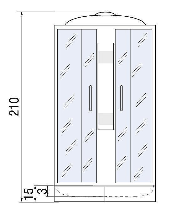 Душевая кабина River Nara Light 15 90x90 МТ купить в интернет-магазине Sanbest
