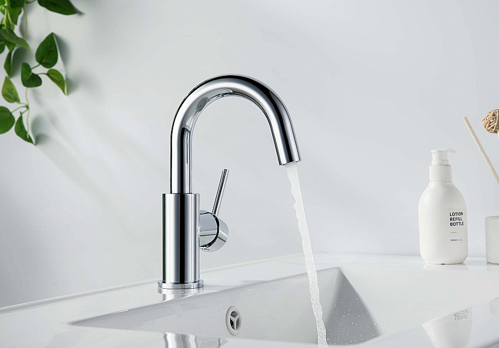 Смеситель для раковины Европа AQ1307CR хром, без донного клапана купить в интернет-магазине сантехники Sanbest