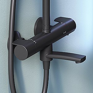 Душевая система AM.PM X-Joy F0785A522 черная купить в интернет-магазине сантехники Sanbest