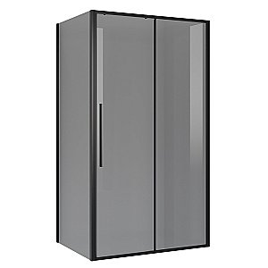 Душевой уголок Niagara Nova NG-85-14TB/NG-TB80-34 140х80 стекло тонированное/профиль черный матовый купить в интернет-магазине Sanbest