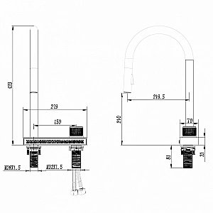 Смеситель для кухни ABBER Wasser Kreis AF8114SP сатин купить в интернет-магазине сантехники Sanbest