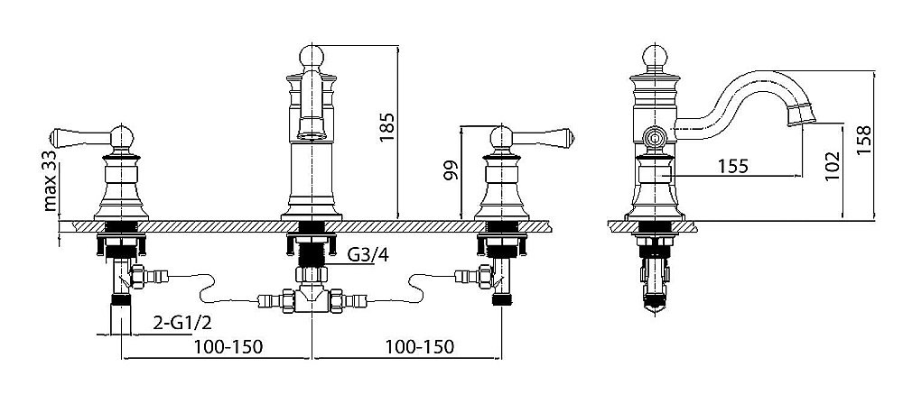 Смеситель для раковины Timo Adelia 6021/04F купить в интернет-магазине сантехники Sanbest