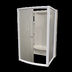 Душевое ограждение Радомир Диана 108х118 профиль белый/стекла матовые купить в интернет-магазине сантехники Sanbest