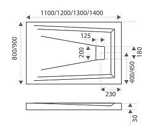 Душевой поддон Good door АТРИУМ 110x80 купить в интернет-магазине Sanbest