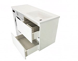 Тумба с раковиной подвесная Эстет Даллас 120 с 2 ящиками правая для ванной в интернет-магазине Sanbest