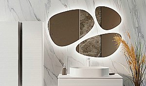 Зеркало Jorno Stone 80 Stn.05/W/JR в ванную от интернет-магазине сантехники Sanbest