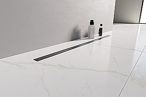 Душевой трап NEW TRENDY VISIO SLIM GUNMETAL 90 OL-0094 оружейная сталь купить в интернет-магазине Sanbest