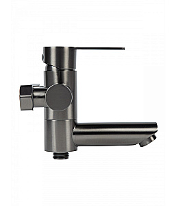 Смеситель для ванны Agger Easy A3121255 с душевым набором, оружейная сталь матовая купить в интернет-магазине сантехники Sanbest