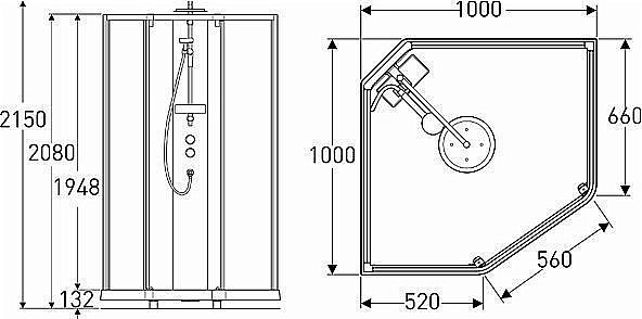 Душевая кабина IDO Showerama 10-5 Comfort 100x100 купить в интернет-магазине Sanbest