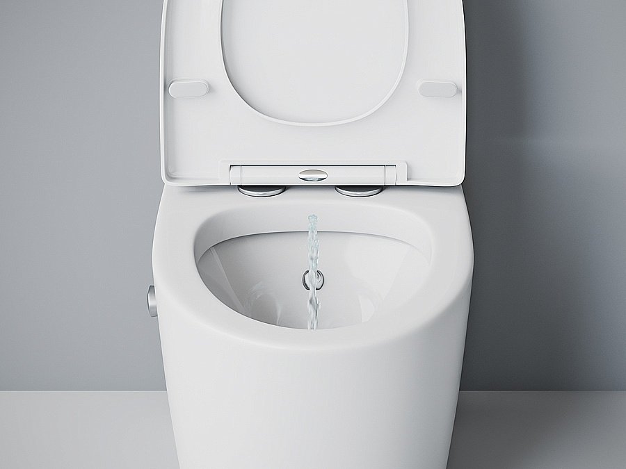 Унитаз-моноблок с функцией биде Laguraty 2100AC с крышкой микролифт купить в интернет-магазине Sanbest