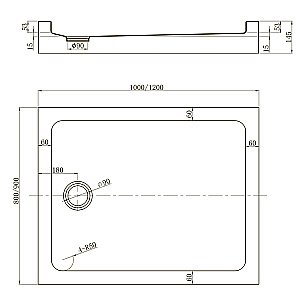 Душевой поддон Veconi Tezeo TZ54B-10090-C5 100x90 черный купить в интернет-магазине Sanbest