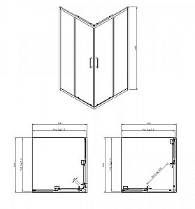 Душевой уголок Azario Seattle 80х80 купить в интернет-магазине Sanbest