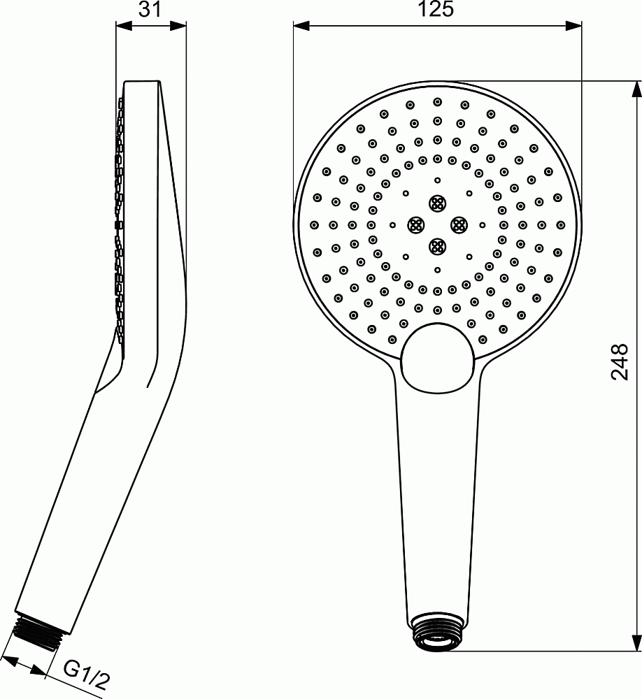 Душевая лейка Ideal Standard Ideal Evo B1759AA купить в интернет-магазине сантехники Sanbest