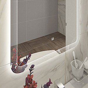 Зеркало с LED подстветкой Cezares DUET CZR-SPC-LED-TCH 110x80 в ванную от интернет-магазине сантехники Sanbest