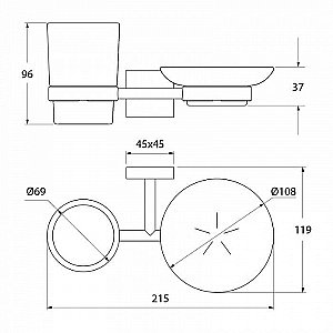 Подстаканник и Мыльница IDDIS Edifice EDIMBG0i57 купить в интернет-магазине сантехники Sanbest