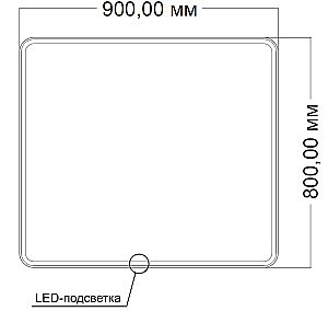Зеркало LED Vincea VLM-3VC9008-2 90х80 в ванную от интернет-магазине сантехники Sanbest