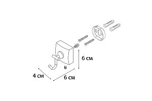 Крючок FIXSEN KVADRO FX-61305F купить в интернет-магазине сантехники Sanbest