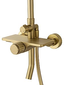 Душевая система WONZON & WOGHAND CLICK, Брашированное золото (WW-N3S962-BG) купить в интернет-магазине сантехники Sanbest