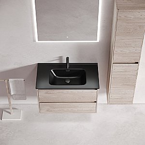 Тумба с раковиной Sancos Libra 80 LB80EG дуб галифакс натуральный для ванной в интернет-магазине Sanbest