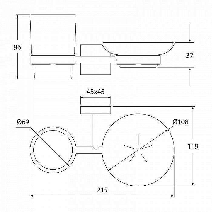 Подстаканник и Мыльница IDDIS Edifice EDIMBG0i57 купить в интернет-магазине сантехники Sanbest