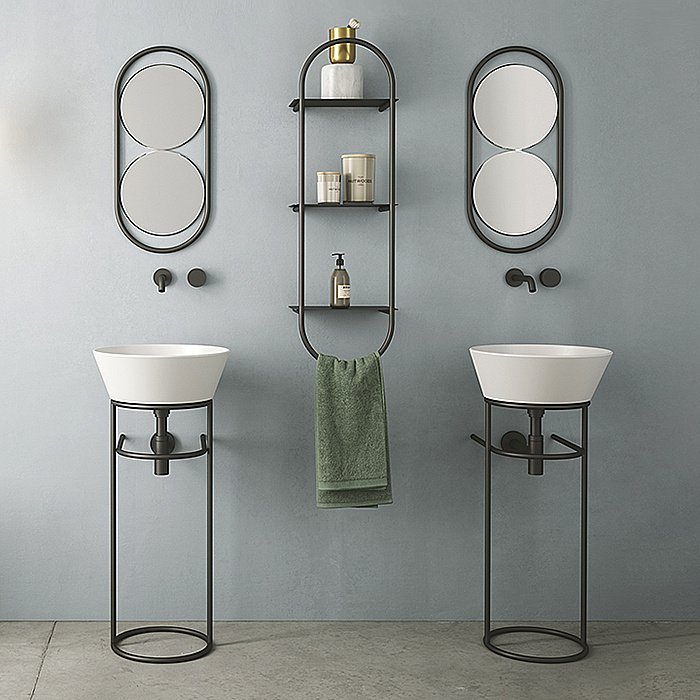 Консоль с раковиной Simas Wave 42 для ванной в интернет-магазине сантехники Sanbest