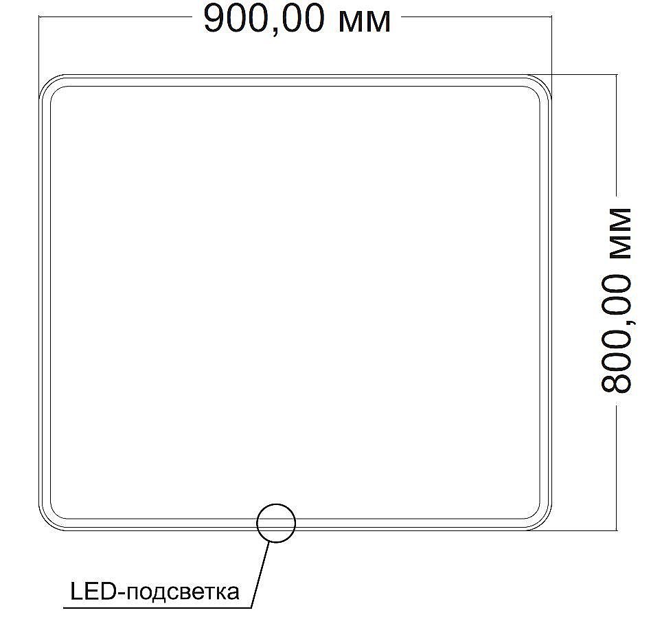 Зеркало LED Vincea VLM-3VC9008-2 90х80 в ванную от интернет-магазине сантехники Sanbest