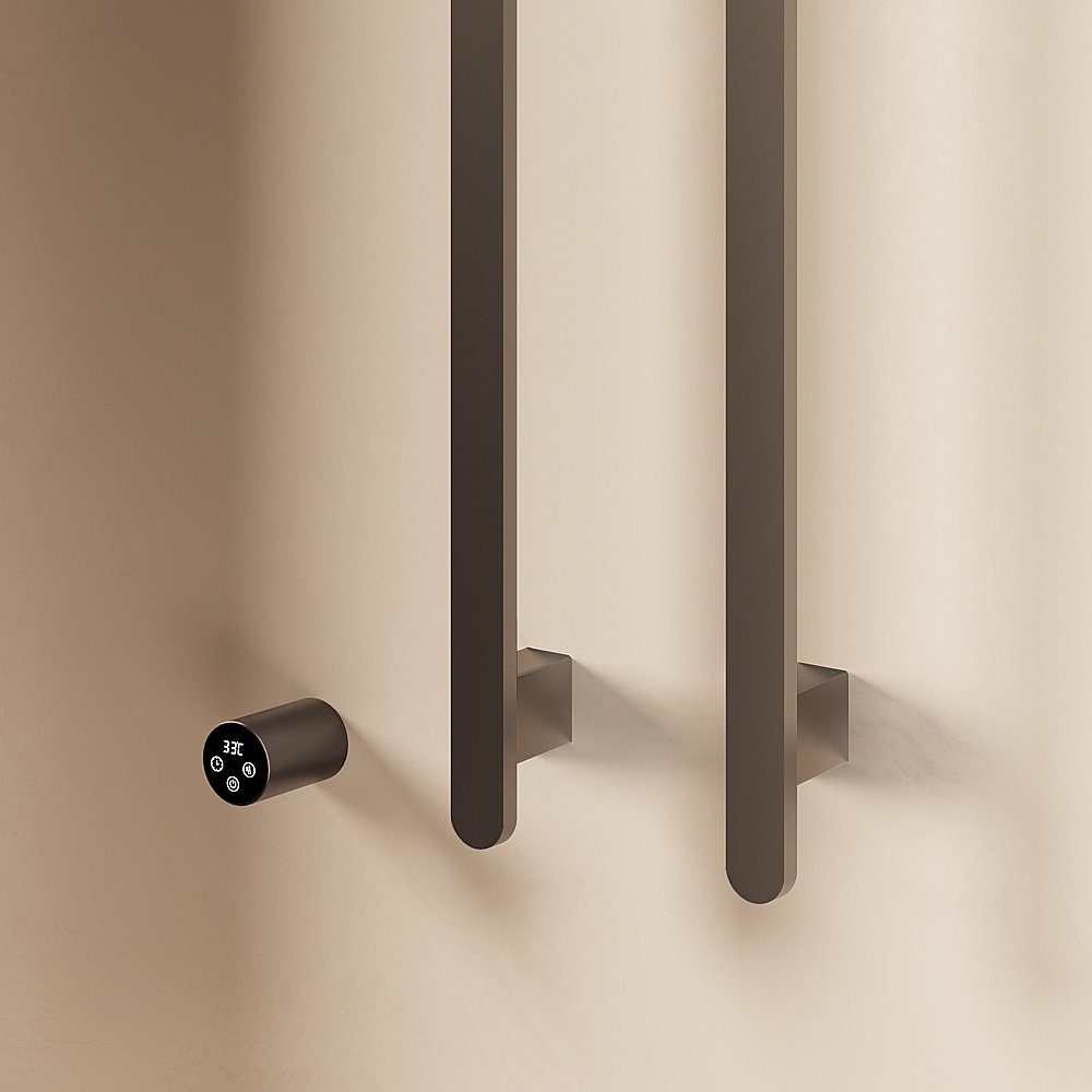 Полотенцесушитель электрический Vincea VTD-2VT1GM вороненая сталь, таймер купить в интернет-магазине сантехники Sanbest