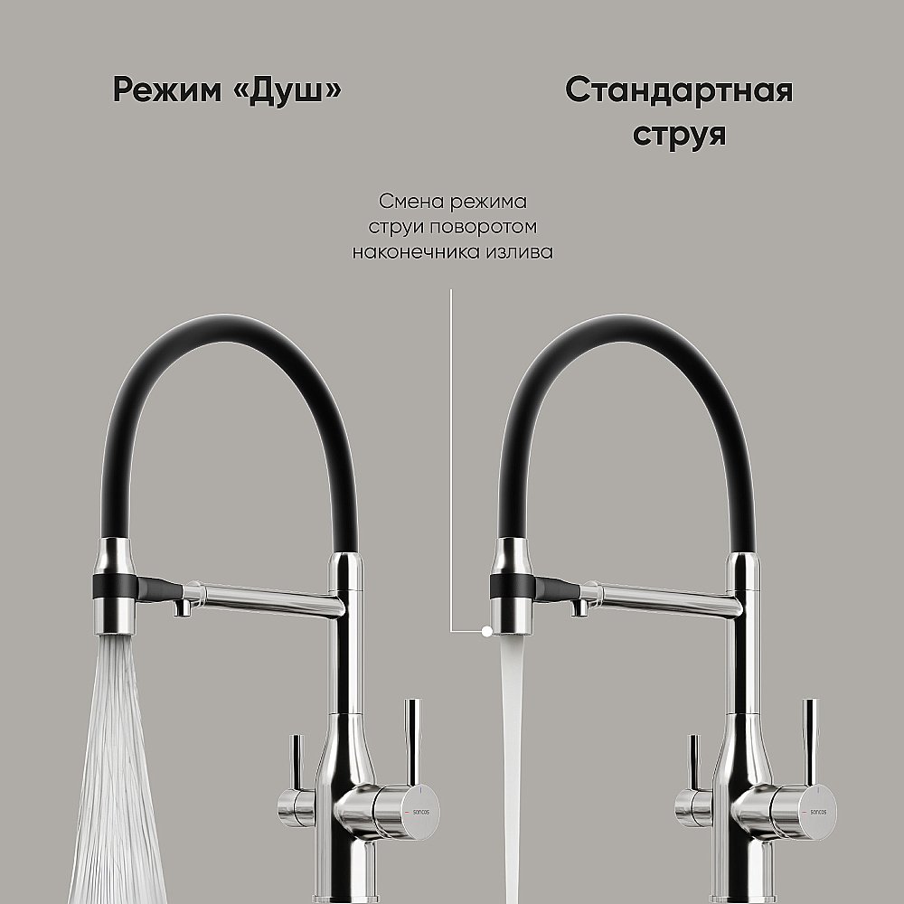 Смеситель для кухни Sancos Garda SC4009CH хром купить в интернет-магазине сантехники Sanbest