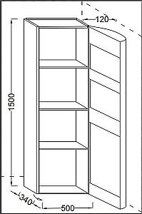 Колонна подвесная Jacob Delafon PRESQU`ILE EB1115 50 для ванной в интернет-магазине сантехники Sanbest
