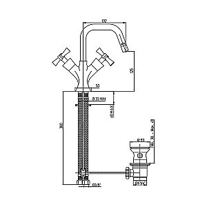 Смеситель для биде PAINI Elix 85CR251LMKM хром купить в интернет-магазине сантехники Sanbest
