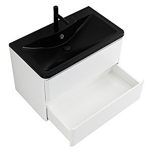 Тумба с раковиной BelBagno ALBANO 80 подвесная Bianco Lucido для ванной в интернет-магазине Sanbest