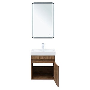 Тумба с раковиной Aquanet Оптима 50 344794+301802 дуб рустикальный для ванной в интернет-магазине Sanbest