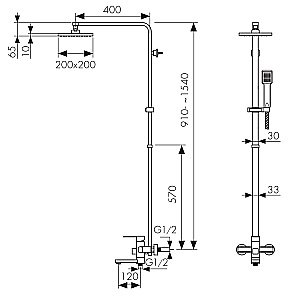 Душевая система Kaiser Sonat 37182 хром купить в интернет-магазине сантехники Sanbest