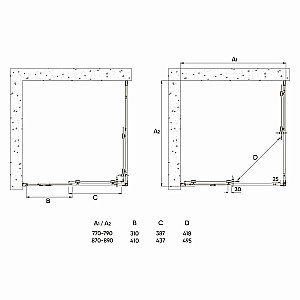 Душевой уголок Veconi Rovigo RV-113B 80x80 прозрачный купить в интернет-магазине Sanbest