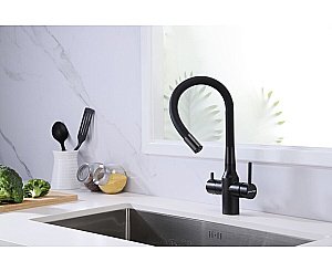 Смеситель для кухни Paulmark Salix Sa213419-BLM черный  купить в интернет-магазине сантехники Sanbest