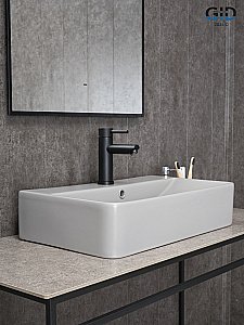 Раковина накладная Gid Gm1344 серая матовая купить в интернет-магазине Sanbest