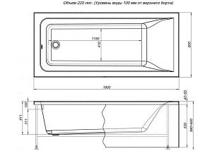 Акриловая ванна Aquanet Bright с г/м Fantastic 180x80 купить в интернет-магазине Sanbest