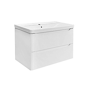 Тумба с раковиной Azario LOTOS 80/2 CS00083931 белая/дуб для ванной в интернет-магазине Sanbest