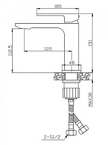 Смеситель для раковины BelBagno LUCE LUC-LVM-NERO купить в интернет-магазине сантехники Sanbest