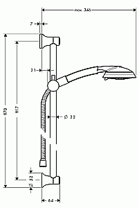 Душевой гарнитур Hansgrohe Raindance Classic 100 AIR 27841000 хром купить в интернет-магазине сантехники Sanbest