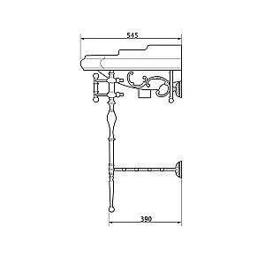 Консоль с раковиной Caprigo  Concol 7060/73 Бронза для ванной в интернет-магазине сантехники Sanbest