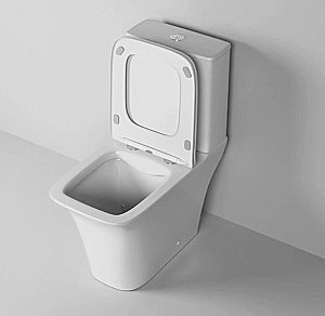 Унитаз-компакт Grossman Galaxy GR-4470S безободковый, с крышкой микролифт, с бачком, белый купить в интернет-магазине Sanbest