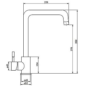 Смеситель для кухни Damixa Merkur 710720000 купить в интернет-магазине сантехники Sanbest