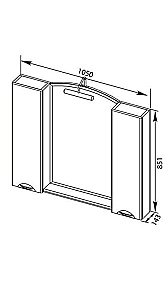 Зеркало со шкафом Aquanet Асти 105 белое в ванную от интернет-магазине сантехники Sanbest